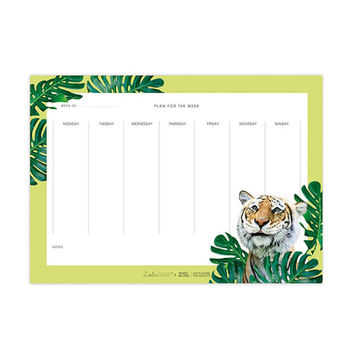 Tiger Weekly Planner - Lola Design x ZSL - Lola Design Ltd