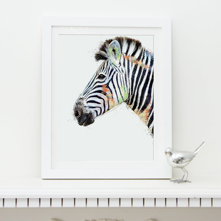 Zebra Art Print - Lola Design Ltd