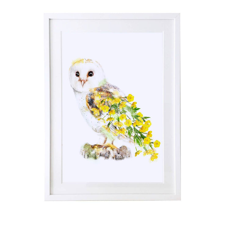Owl Art Print - Lola Design Ltd