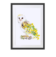 Owl Art Print - Lola Design Ltd