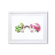 Hedgehogs Art Print - Lola Design Ltd