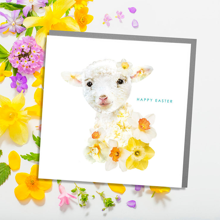 Lamb Happy Easter Card - Lola Design Ltd