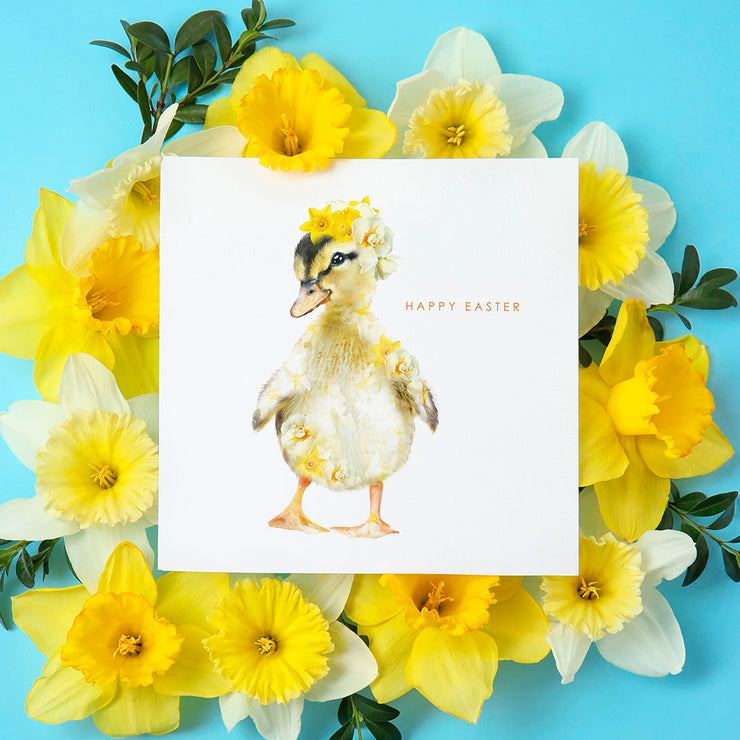 Duckling Happy Easter Card - Lola Design Ltd