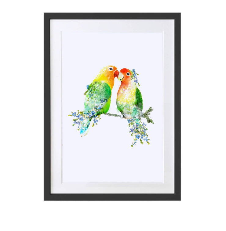 Love Birds Art Print - Lola Design Ltd