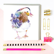 Mandarin Duck Card - Lola Design Ltd