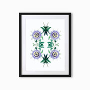 Passion Flower Botanique (Pattern) Art Print - Lola Design Ltd