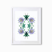 Passion Flower Botanique (Pattern) Art Print - Lola Design Ltd