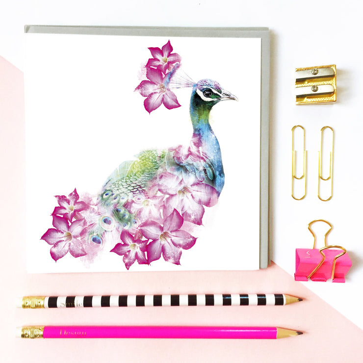Peacock Card - Lola Design Ltd