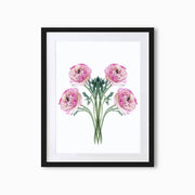 Ranunculus (Pattern) Art Print - Lola Design Ltd