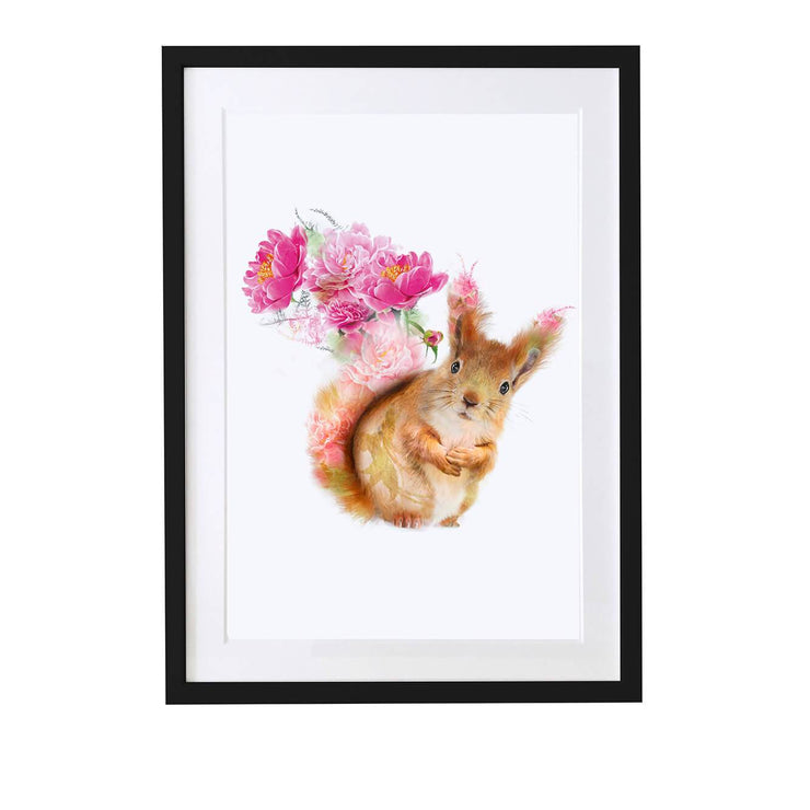 Red Squirrel Art Print - Lola Design Ltd