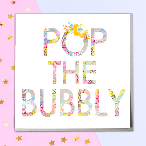 Pop The Bubbly Card - Lola Design Ltd
