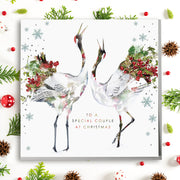 Cranes Special Couple Christmas Card - Lola Design Ltd