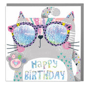 Cat Happy Birthday Card - Lola Design Ltd