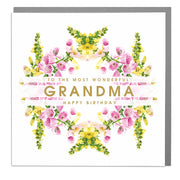 Wonderful Grandma Birthday Card - Lola Design Ltd