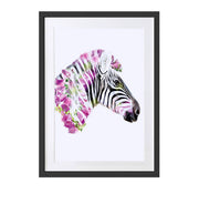 Zebra Art Print - Lola Design Ltd